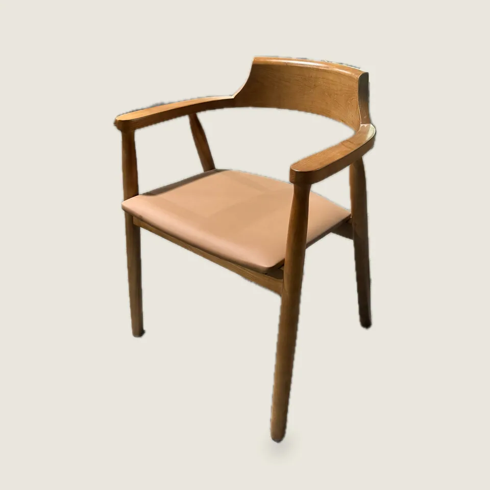 Oak Low-Arm Dining Chair